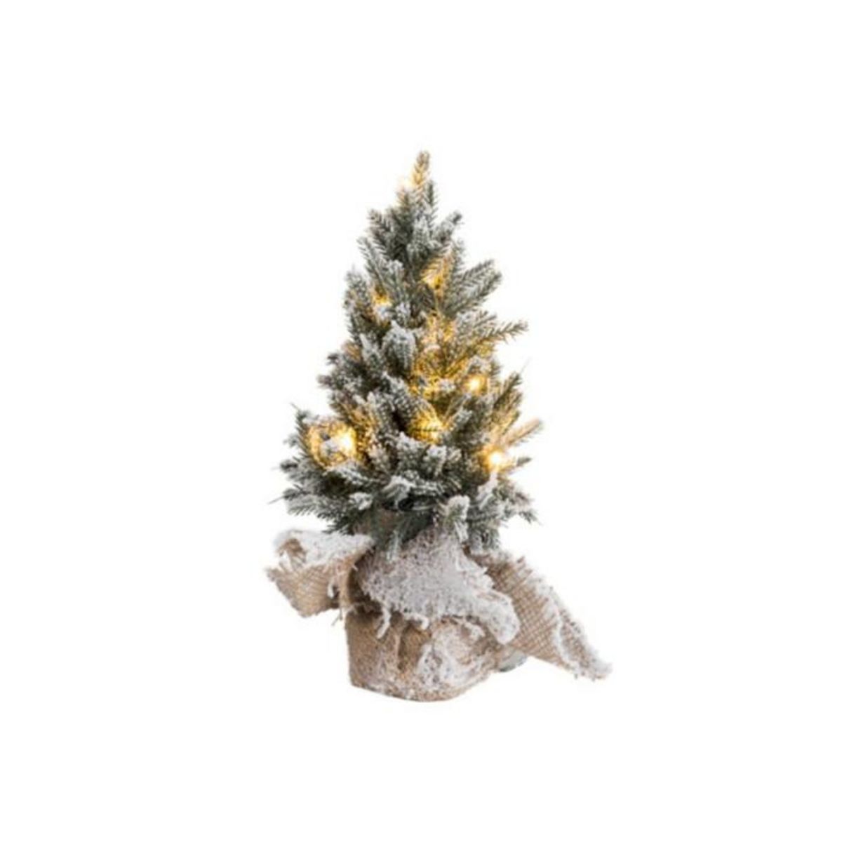 Paris Prix Sapin de Noël à LED  Pot Jute  29cm Vert