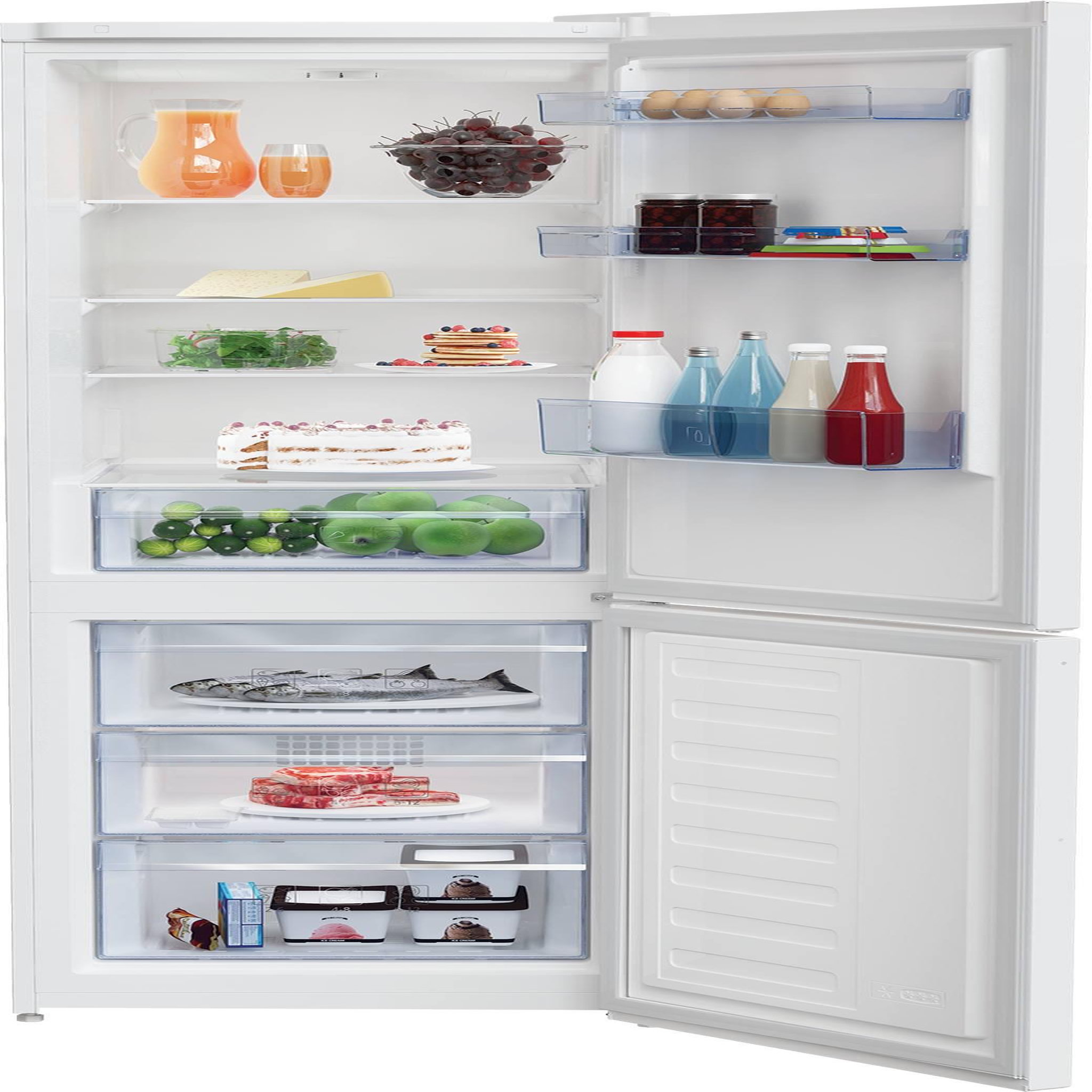 Voir la diapositive 3 : Beko Réfrigérateur combiné 60cm 343l - rcse366k40w