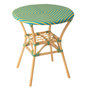 Voir la diapositive 1 : Paris Prix Table à Manger en Rotin  Geo  75cm Jaune & Bleu