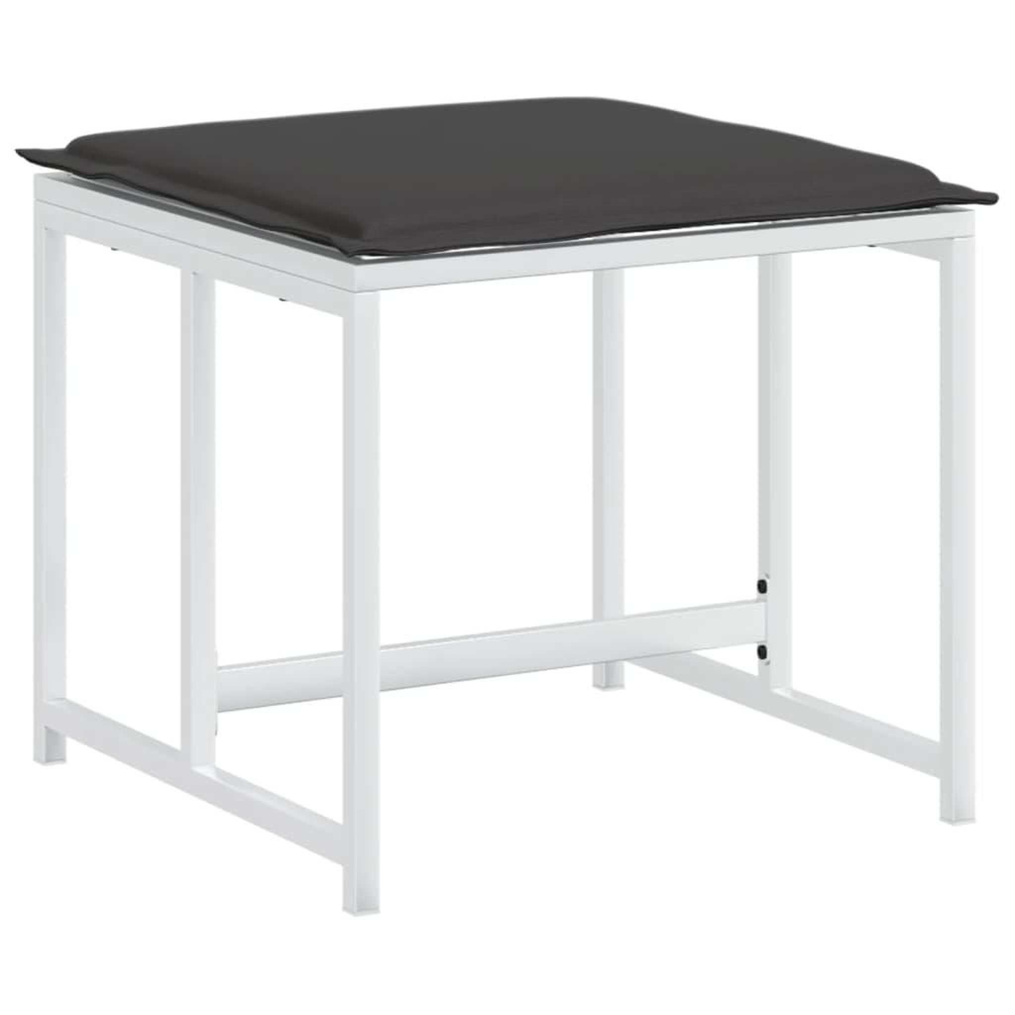 Voir la diapositive 5 : VIDAXL Ensemble a manger de jardin avec coussins 15pcs blanc textilene