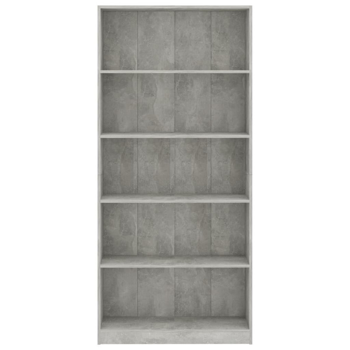 VIDAXL Bibliotheque a 5 niveaux Gris beton 80x24x175cm Bois ingenierie