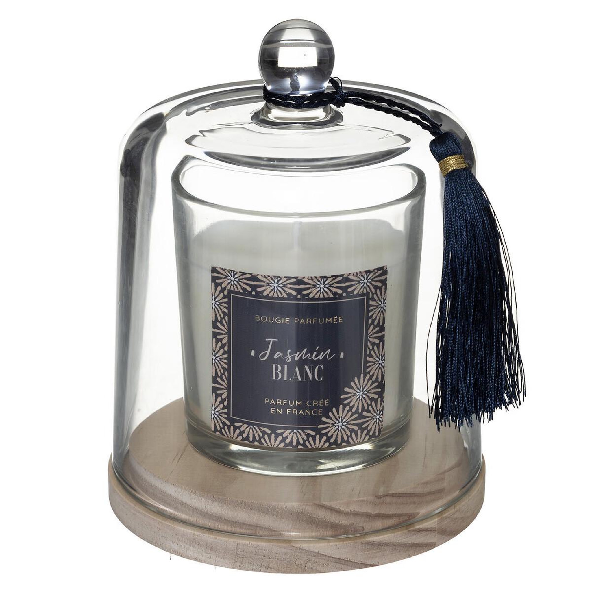 COMPTOIR DE LA BOUGIE Bougie Parfumée Cloche  Loli  130g Jasmin Blanc