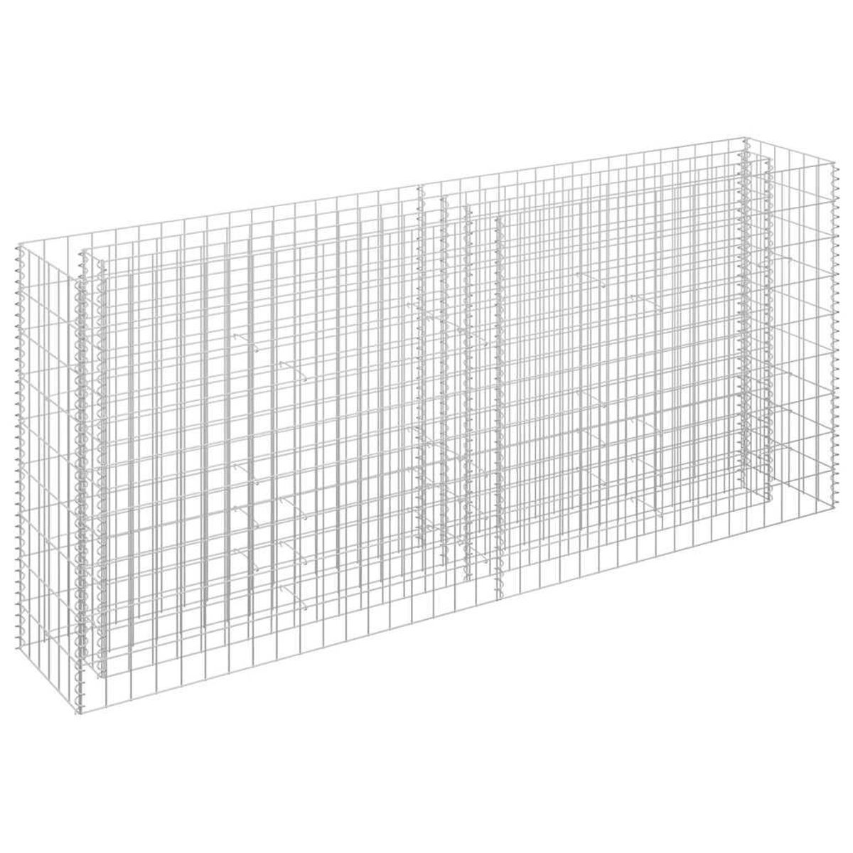 VIDAXL Lit sureleve a gabion Acier galvanise 180x30x90 cm