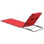 Voir la diapositive 4 : VIDAXL Tapis de plage pliables 2 pcs Acier et tissu Rouge