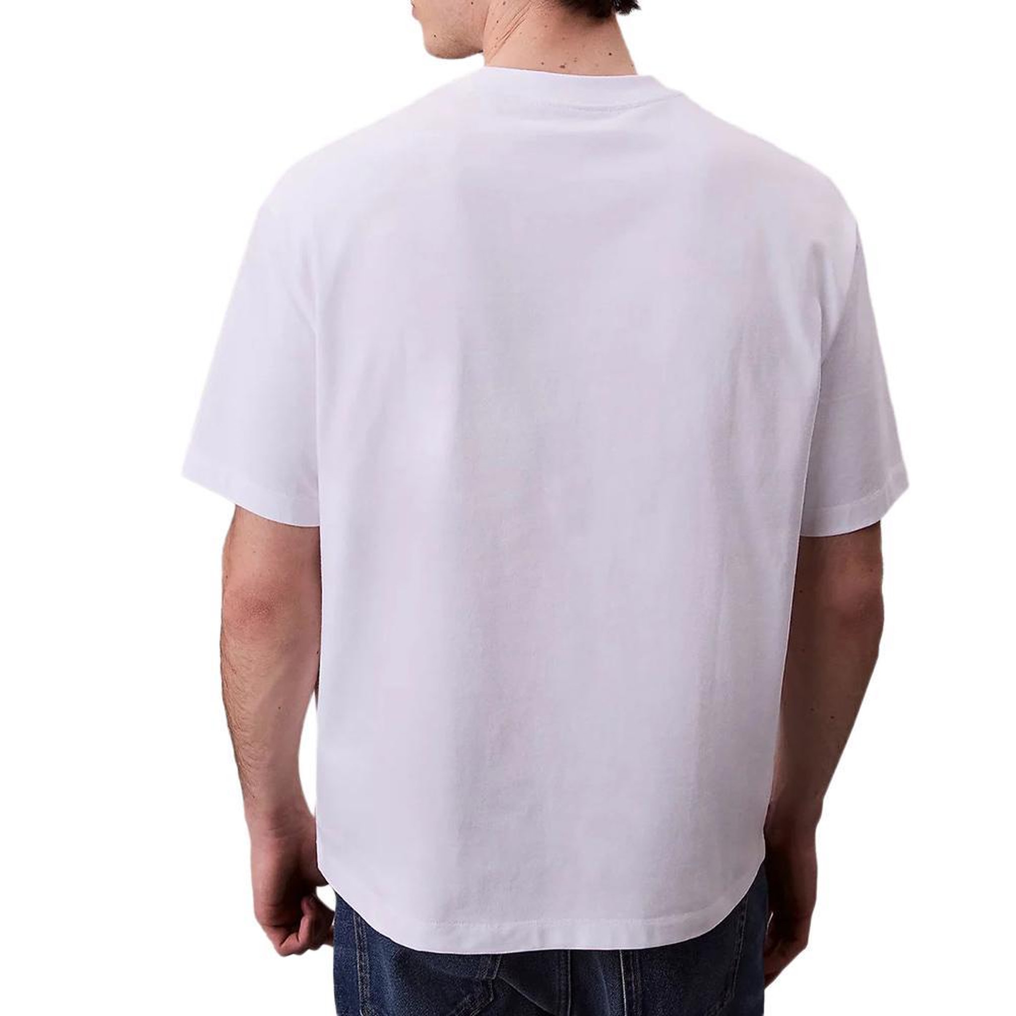 Voir la diapositive 2 : CALVIN KLEIN JEANS T-Shirt Blanc Homme Calvin Klein Jeans Monologo LV04RB295G