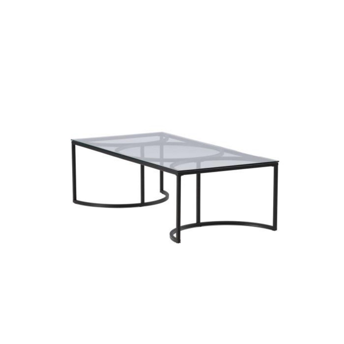 Paris Prix Table Basse Design en Verre  Skanor  140cm Noir