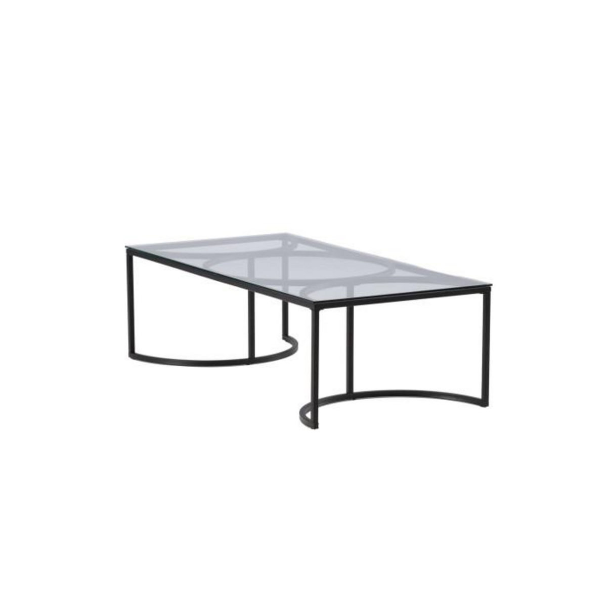 Paris Prix Table Basse Design en Verre  Skanor  140cm Noir