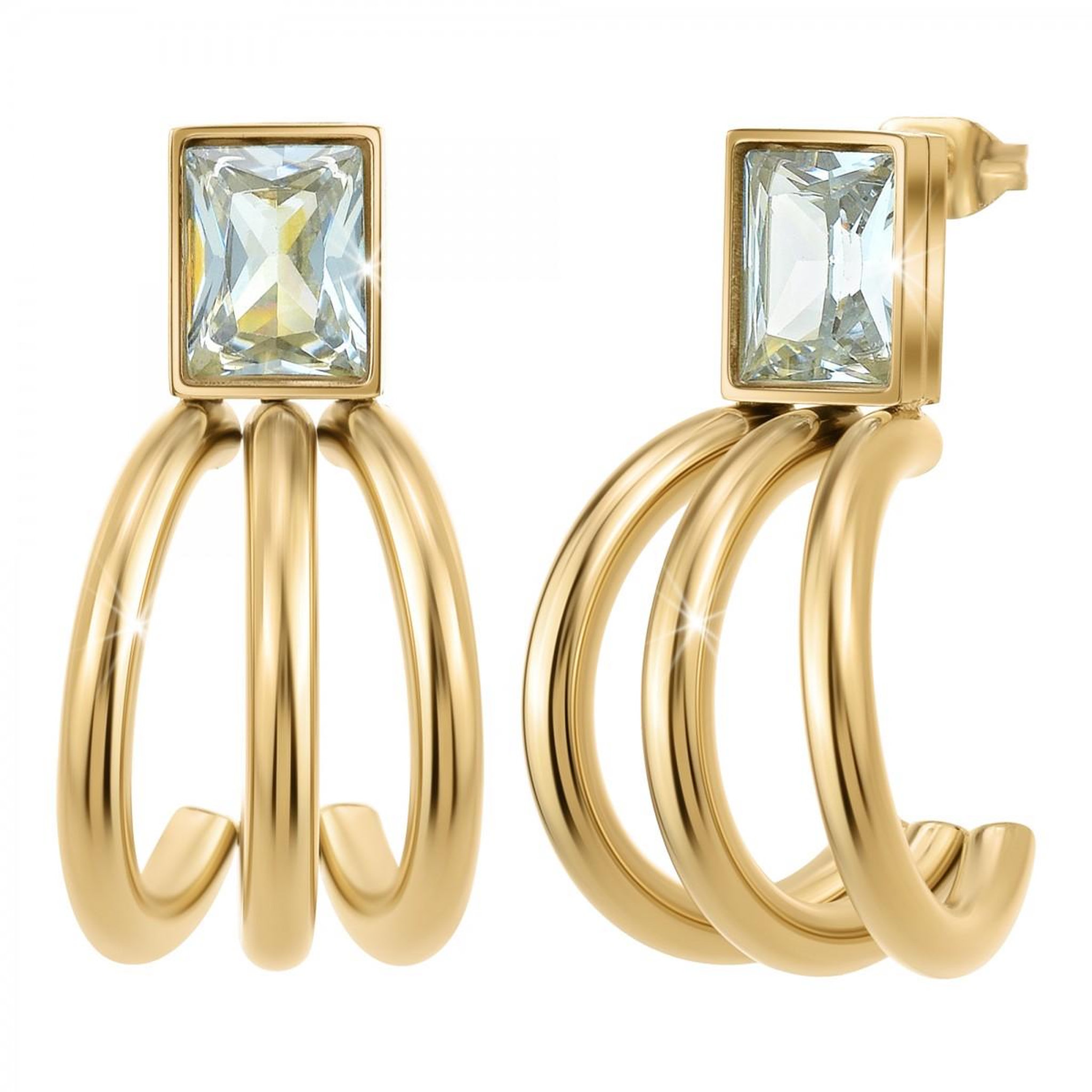 Voir la diapositive 1 : SC BOHEME Boucles d'oreilles SC Bohème ornées de Cristaux scintillants