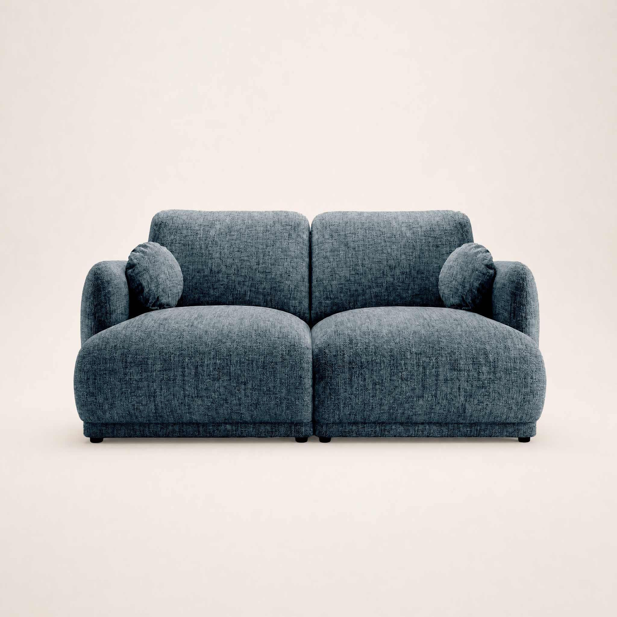 Voir la diapositive 6 : BEST MOBILIER Pietro - canapé droit 3 places en tissu texturé