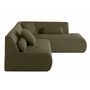 Voir la diapositive 3 : LISA DESIGN Onyx - canapé modulable d'angle droit - 5 places - en velours côtelé