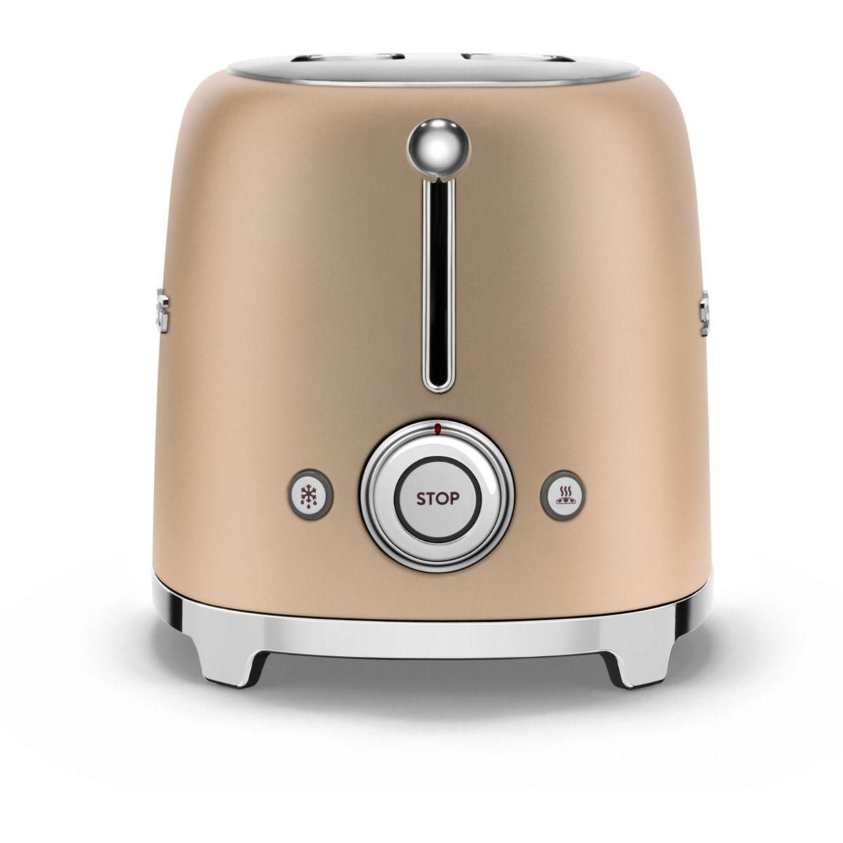 SMEG Grille-pain TSF01CHMEU Or mat