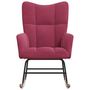 Voir la diapositive 3 : VIDAXL Chaise a bascule Rouge bordeaux Velours