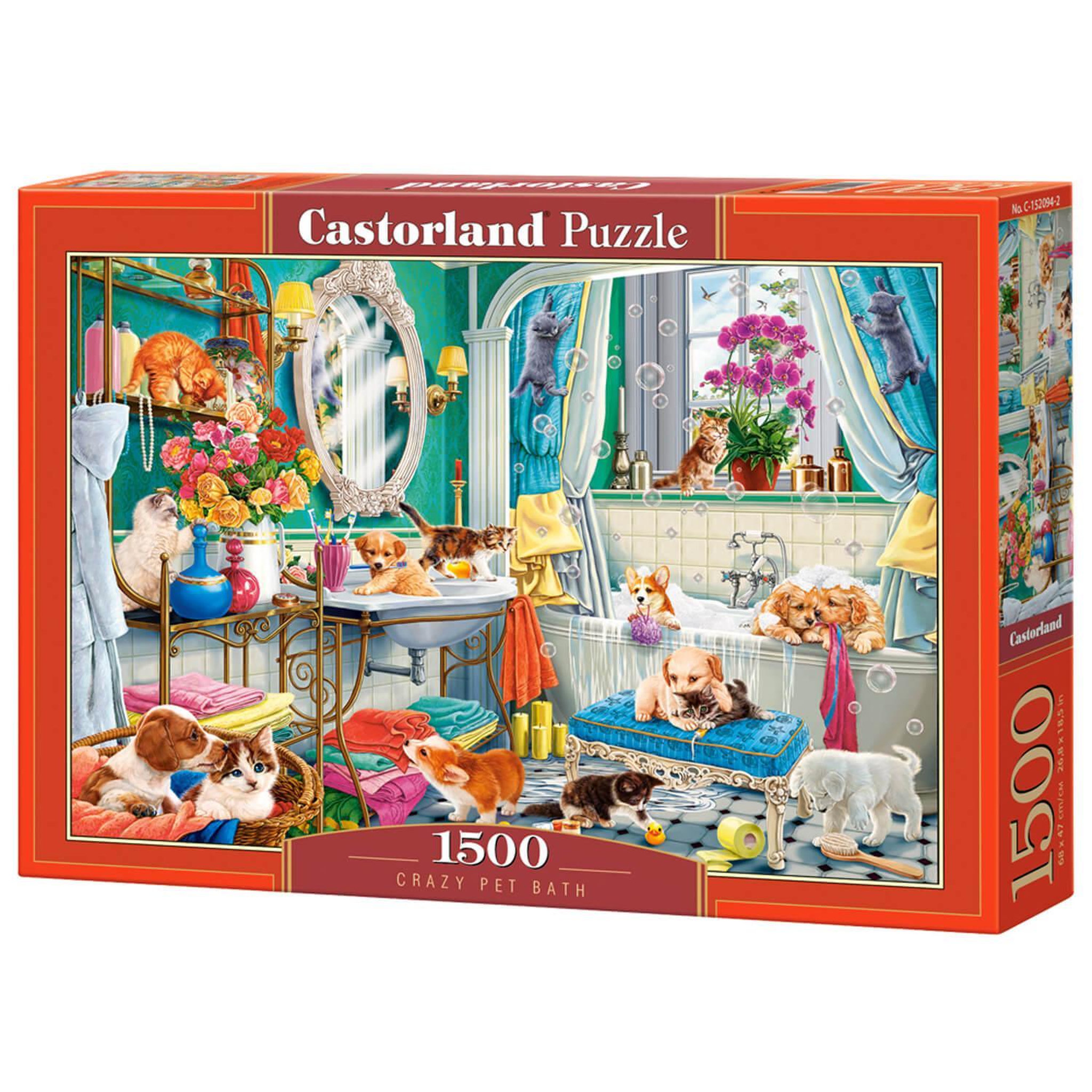 Voir la diapositive 2 : Castorland Puzzle 1500 pièces : Bain d'animaux fou