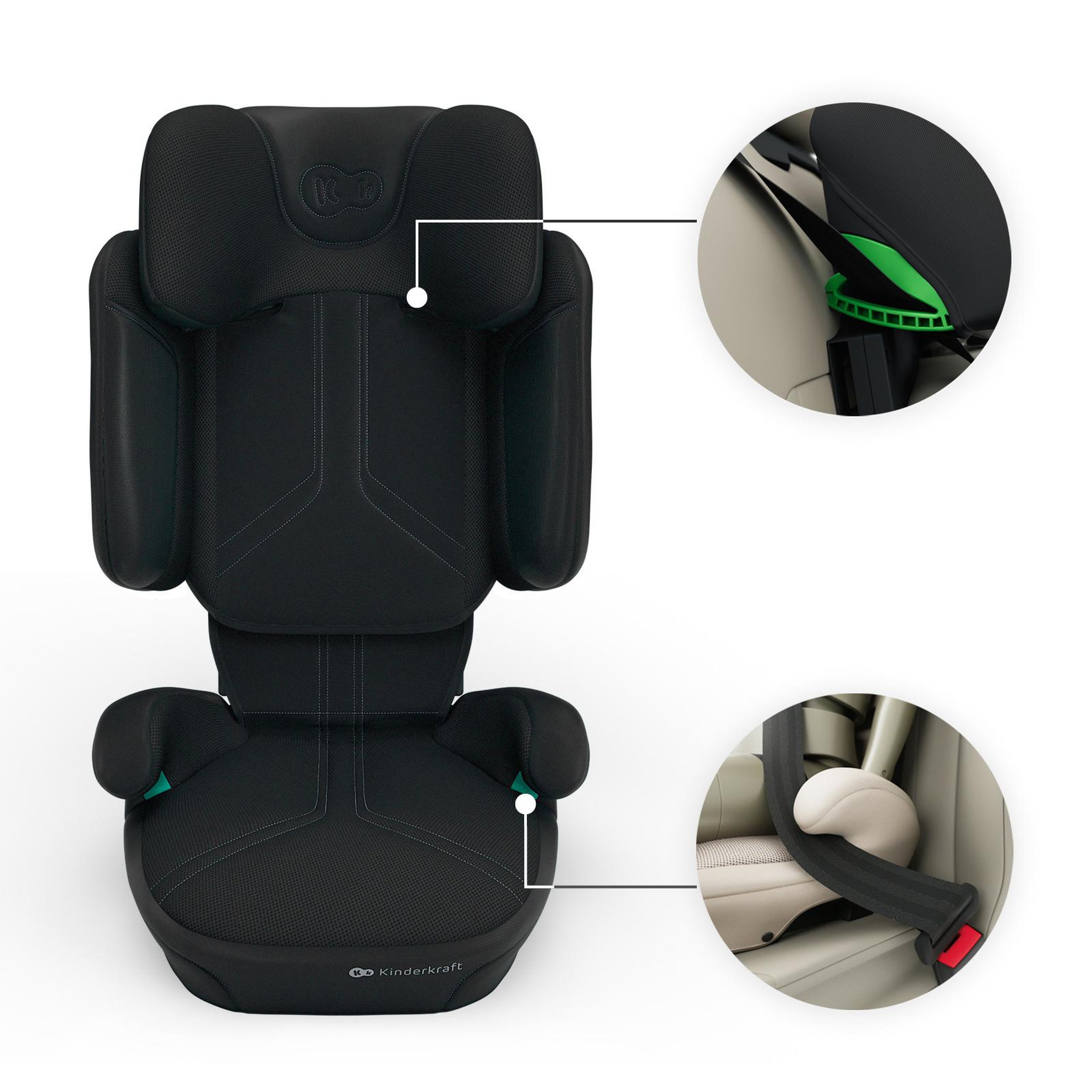 Voir la diapositive 3 : KINDERKRAFT Siège auto évolutif pour enfants de 100 à 150 cm