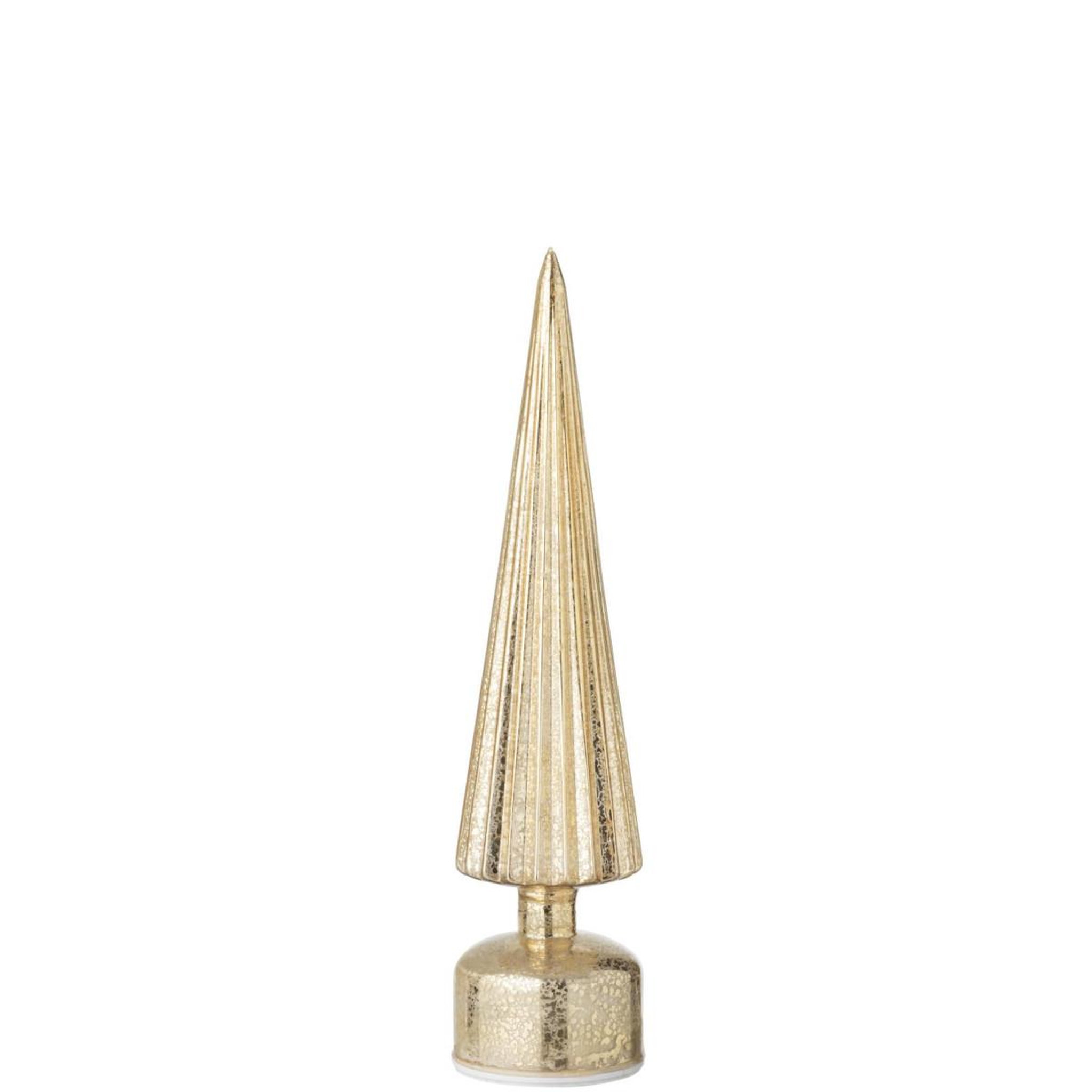 Voir la diapositive 2 : J-LINE Sapin tournant à led  lenard  40cm doré