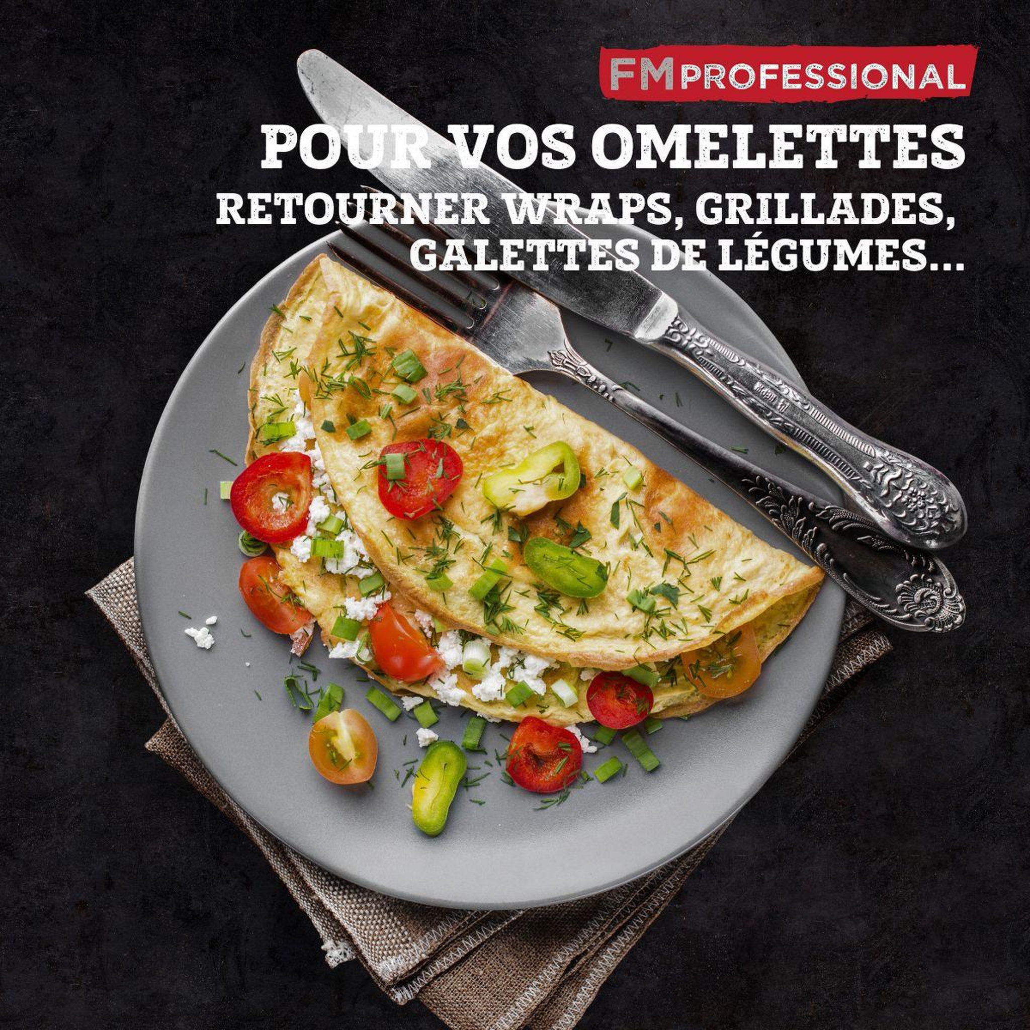 Voir la diapositive 4 : FM PROFESSIONAL Spatule à crêpes inox 25,9 cm fm professional pâtisserie