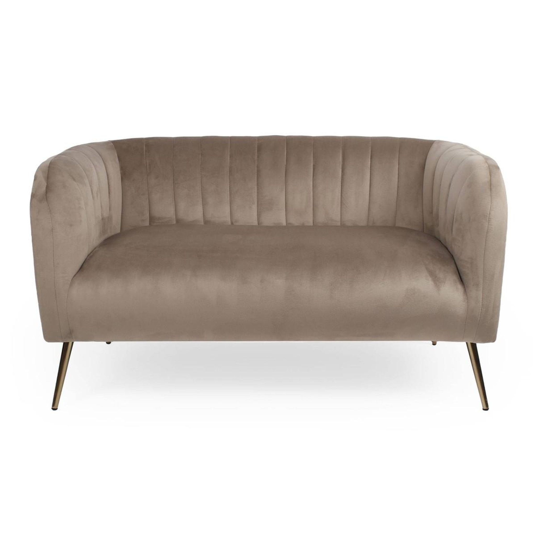 Paris Prix Canapé 2 places en velours  reuben  128cm taupe