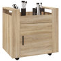 Voir la diapositive 4 : VIDAXL Chariot de bureau Chene sonoma 60x45x60 cm Bois d'ingenierie