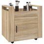 Voir la diapositive 4 : VIDAXL Chariot de bureau Chene sonoma 60x45x60 cm Bois d'ingenierie