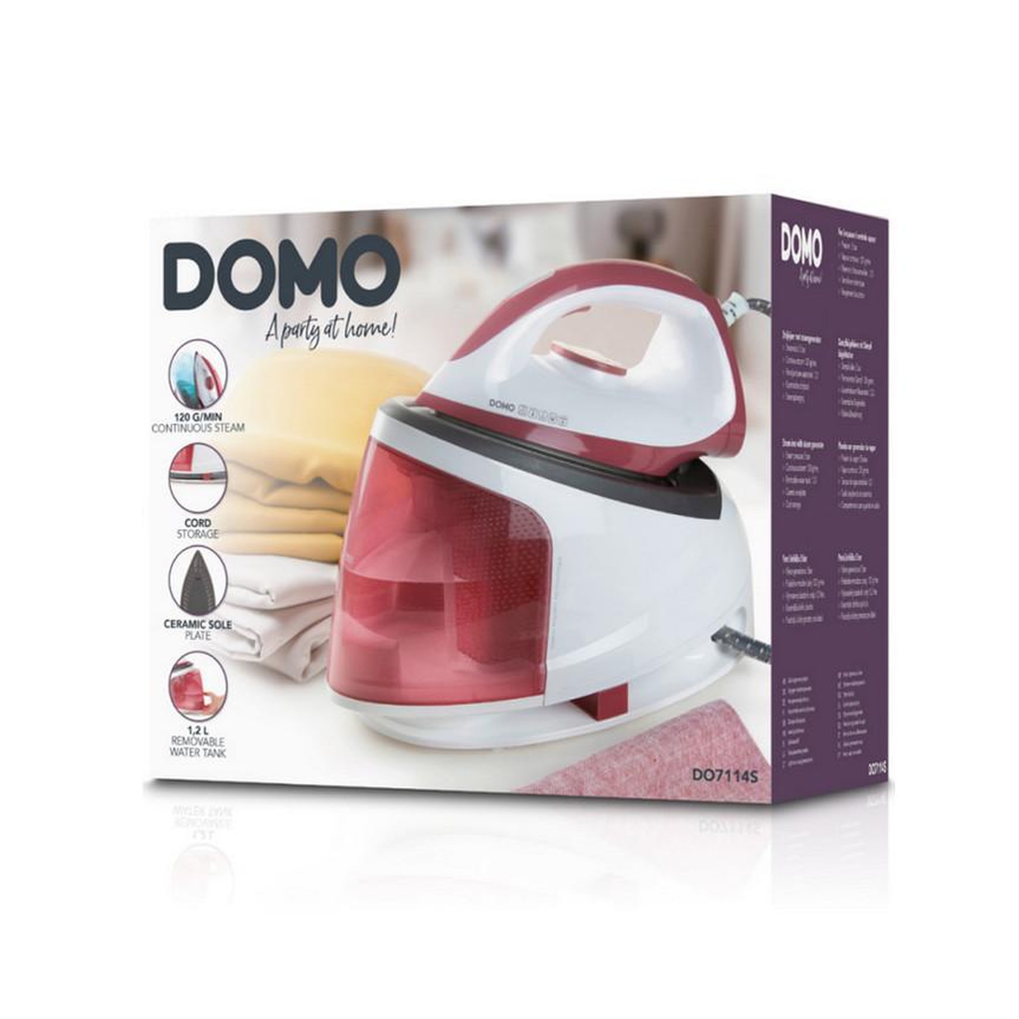 Voir la diapositive 3 : Domo Centrale vapeur 5 bars 120g/min autonomie illimitée - do7114s