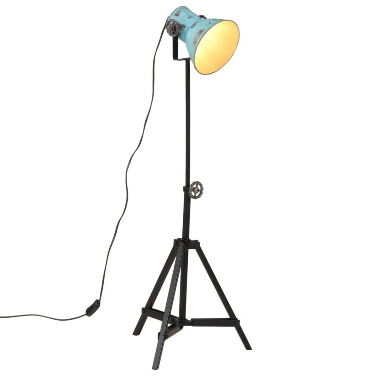 VIDAXL Lampadaire 25 W bleu delave 35x35x65/95 cm E27