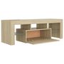 Voir la diapositive 4 : VIDAXL Meuble TV avec lumieres LED chene sonoma 120x35x40 cm