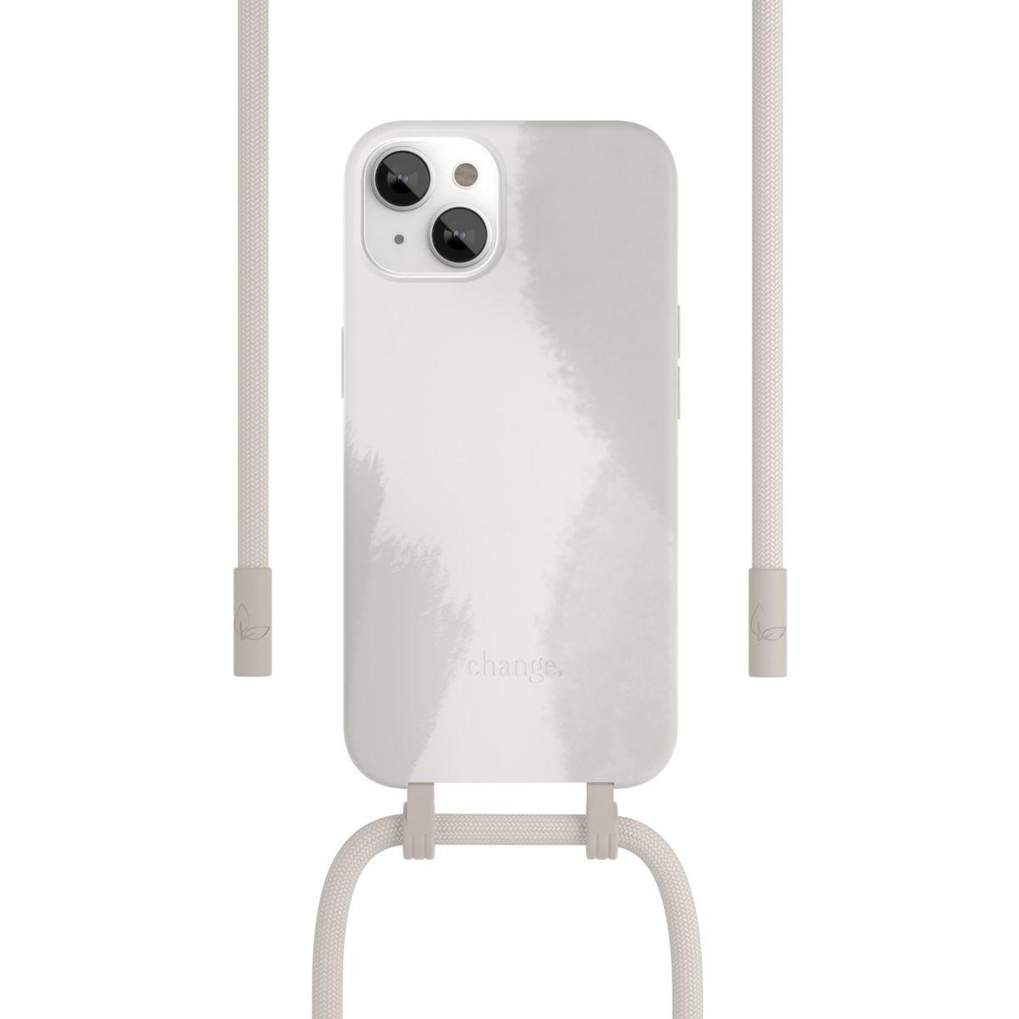 Voir la diapositive 2 : WOODCESSORIES Coque avec cordon iPhone 13 mini Tour de cou blanc