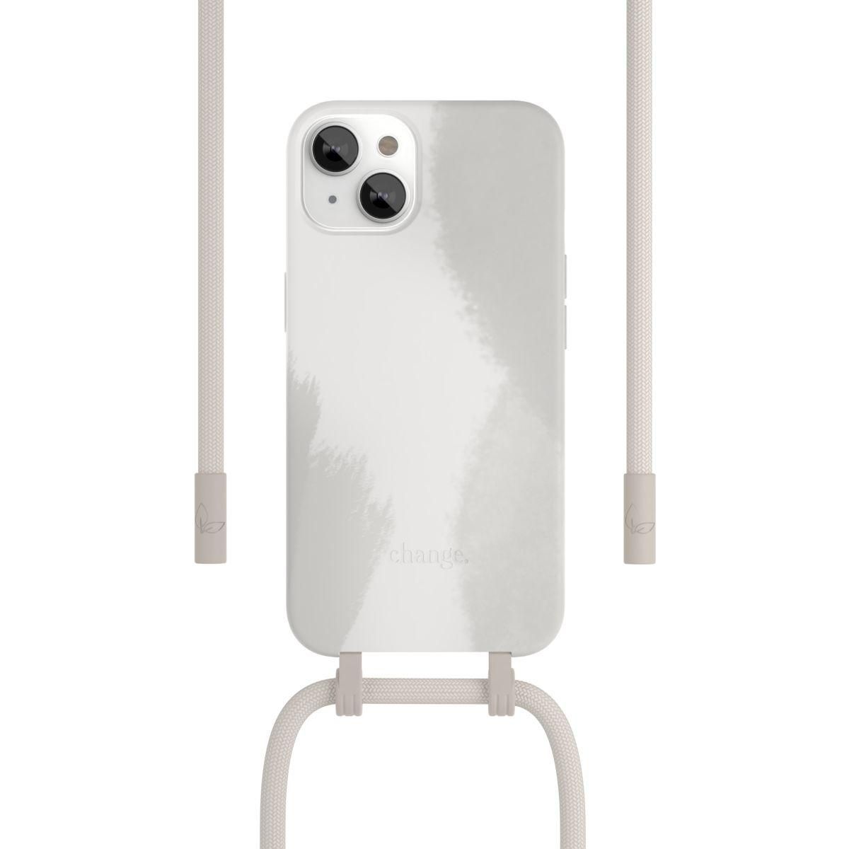 WOODCESSORIES Coque avec cordon iPhone 13 mini Tour de cou blanc