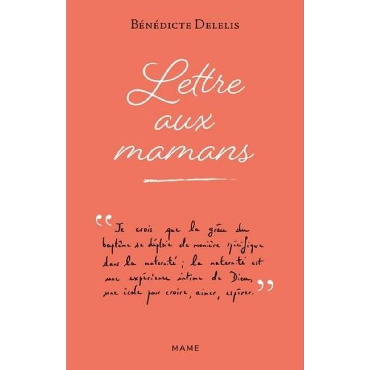 LETTRE AUX MAMANS, Delelis Bénédicte