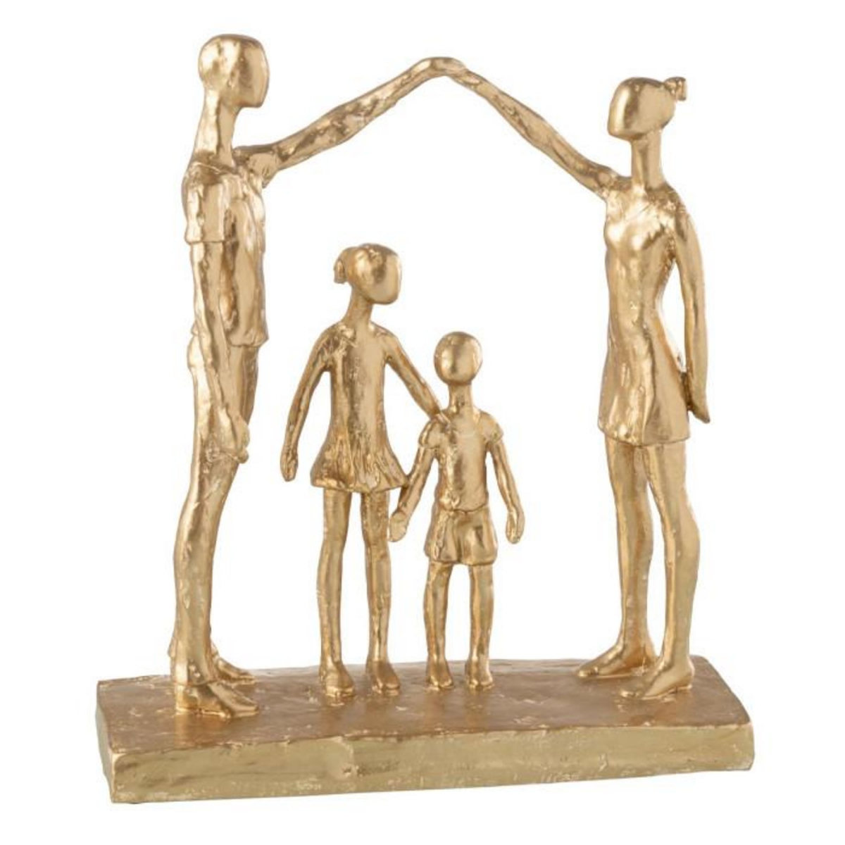 Paris Prix Statuette Famille Jouant  Brady  29cm Or