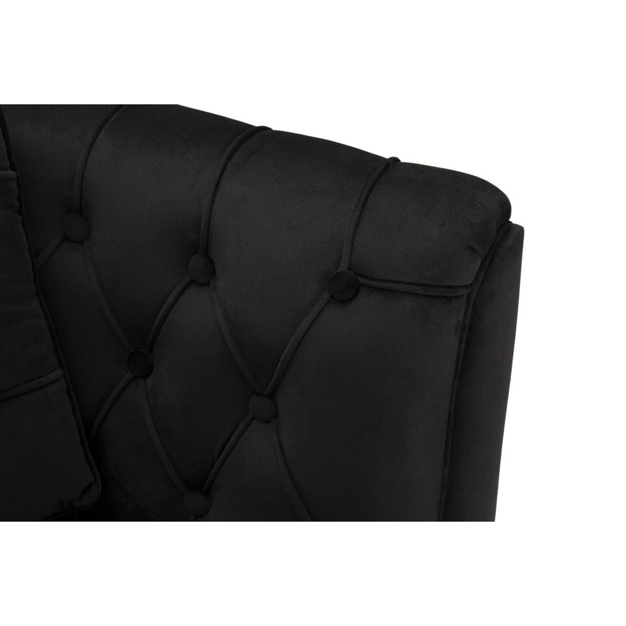 Voir la diapositive 6 : Paris Prix Canapé 2 places matelassé  budapest  130cm noir