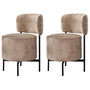 Voir la diapositive 1 : LISA DESIGN Tissia - lot de 2 chaises pivotantes - en tissu bouclette