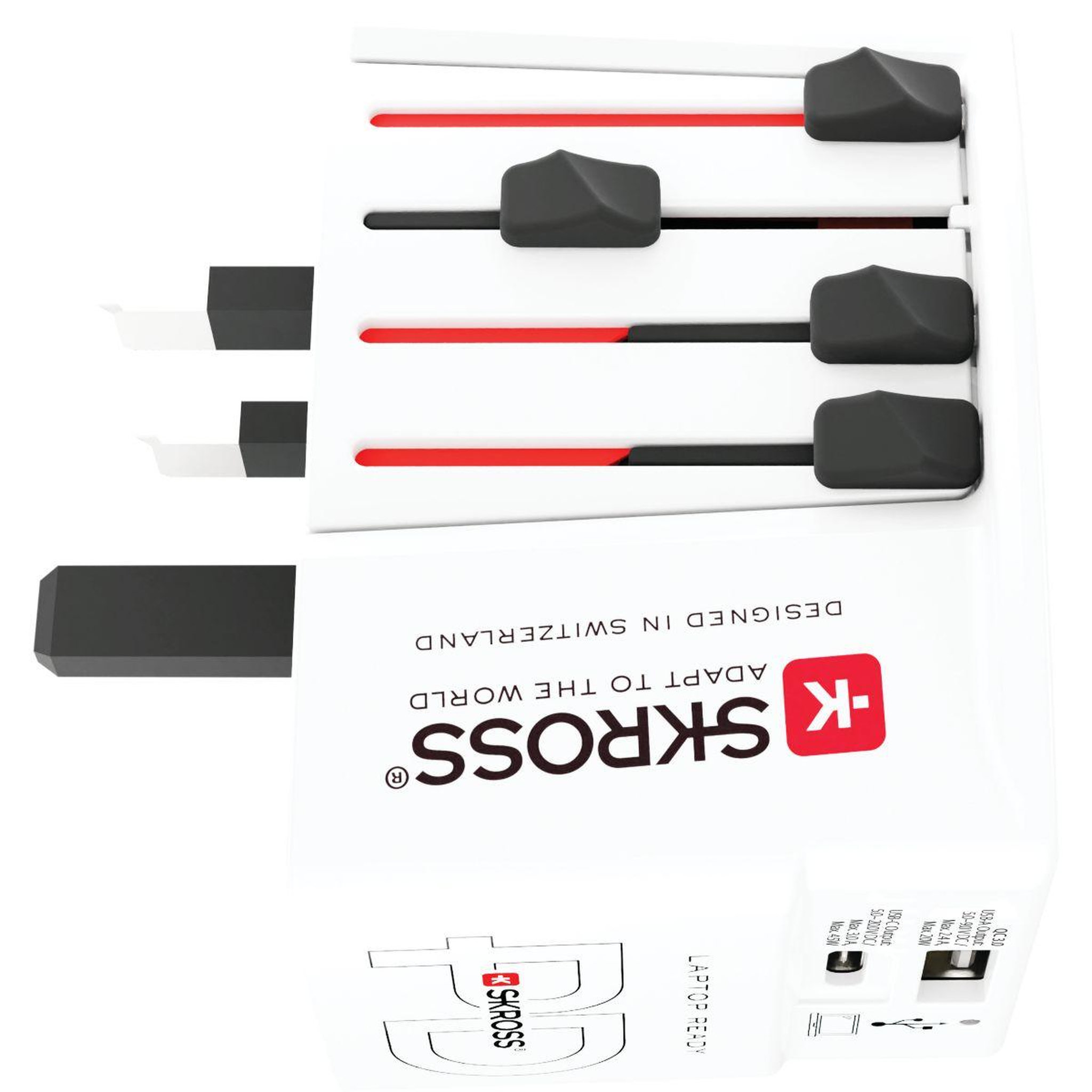 Voir la diapositive 3 : Skross Adaptateur de voyage 45W + Chargeur rapide + cable
