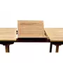 CONCEPT USINE Salon de jardin Teck massif 8-10 personnes - Table rectangulaire + 6 chaises + 2 fauteuils Kajang