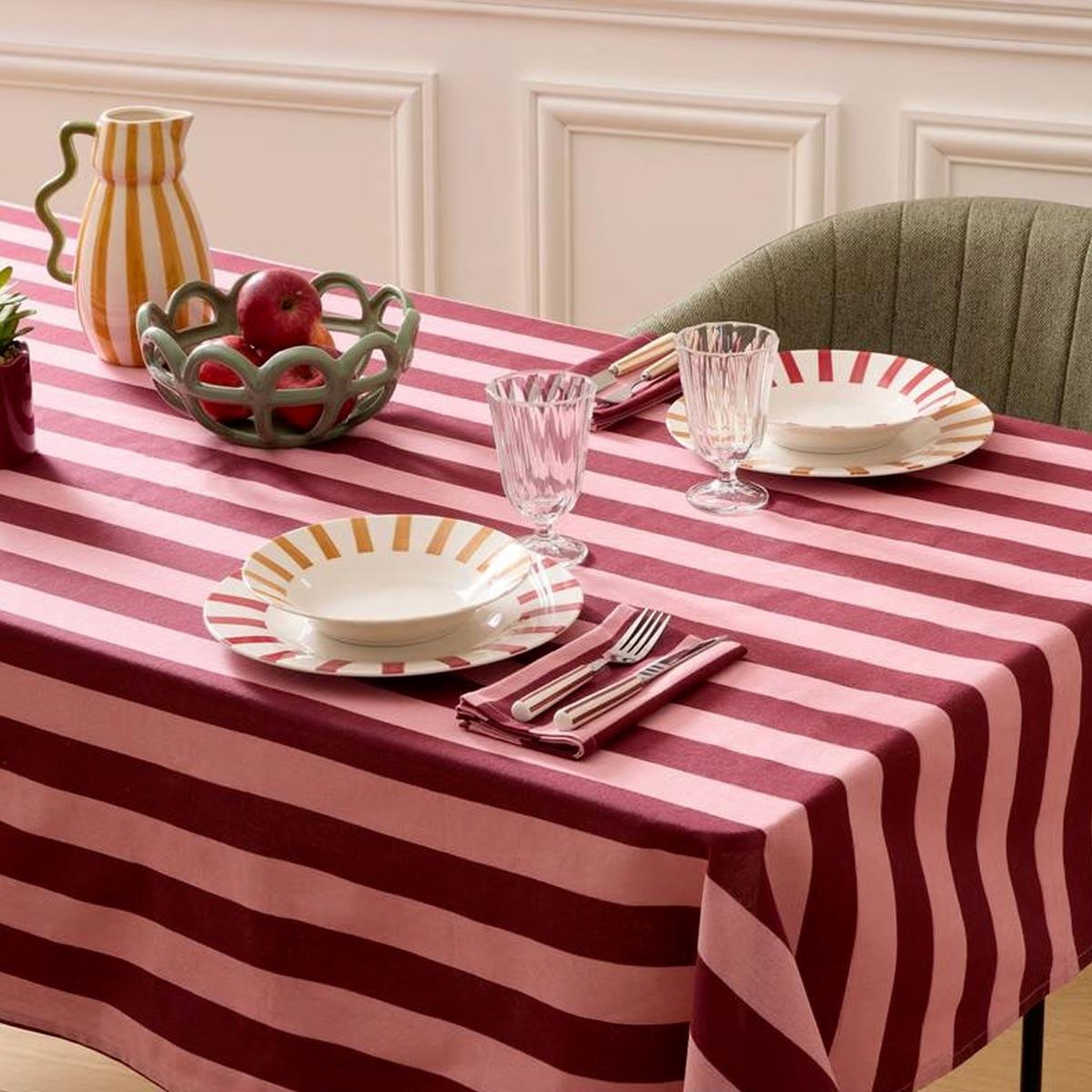 Voir la diapositive 3 : SECRET DE GOURMET Lot de 6 assiettes plates  cheri  26cm rouge