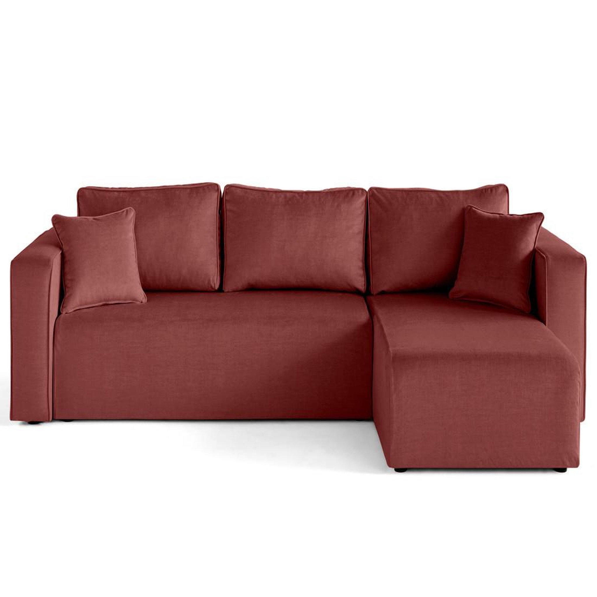 Voir la diapositive 4 : BEST MOBILIER Housse en velours pour canapé déhoussable topaze