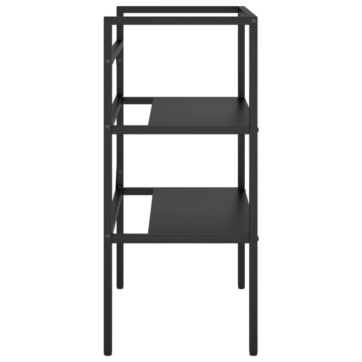 VIDAXL Cadre de lavabo de salle de bain Noir 59x38x83 cm Fer