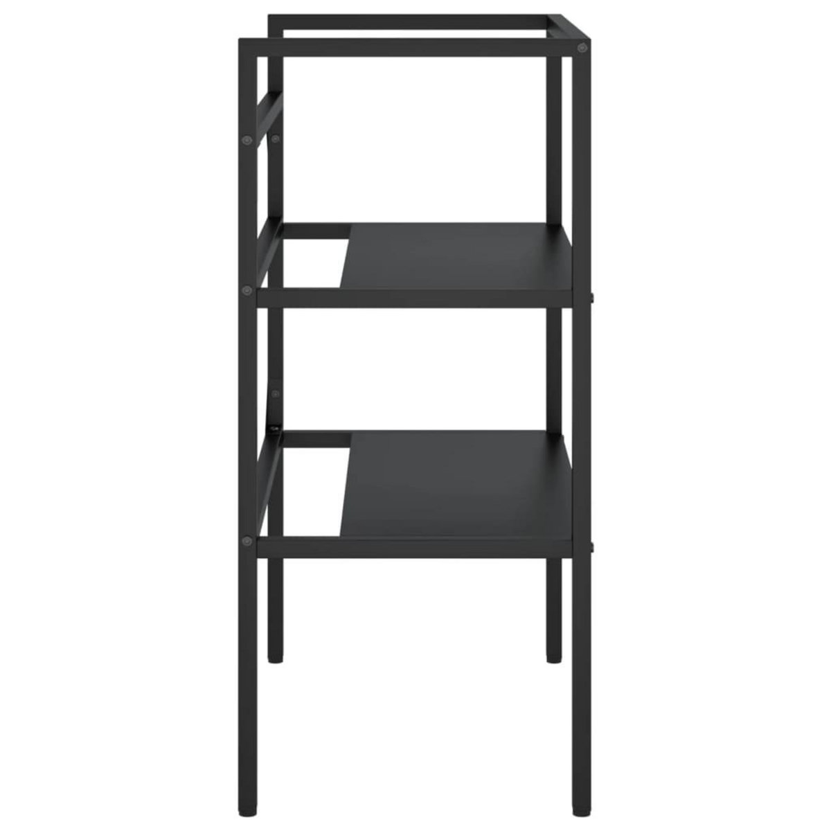 VIDAXL Cadre de lavabo de salle de bain Noir 59x38x83 cm Fer