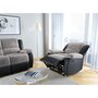 Voir la diapositive 5 : Fauteuil relax manuel HELENE tissu+ pu coloris gris et noir