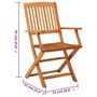 Voir la diapositive 6 : VIDAXL Chaises de jardin pliables lot de 2 Bois d'eucalyptus massif