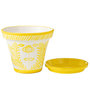 Voir la diapositive 2 : Paris Prix Pot Avec Soucoupe en Céramique  Granada  50cm Jaune