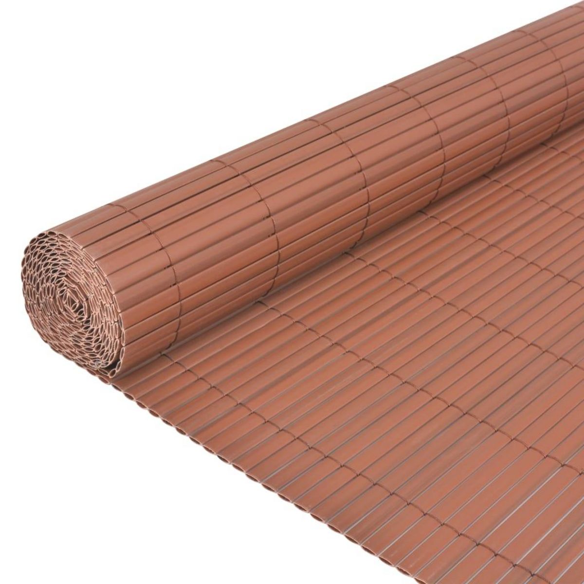 VIDAXL Cloture de jardin Double face PVC 90 x 500 cm Marron