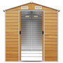 Voir la diapositive 5 : VIDAXL Abri de jardin marron clair 191x300x198 cm acier galvanise