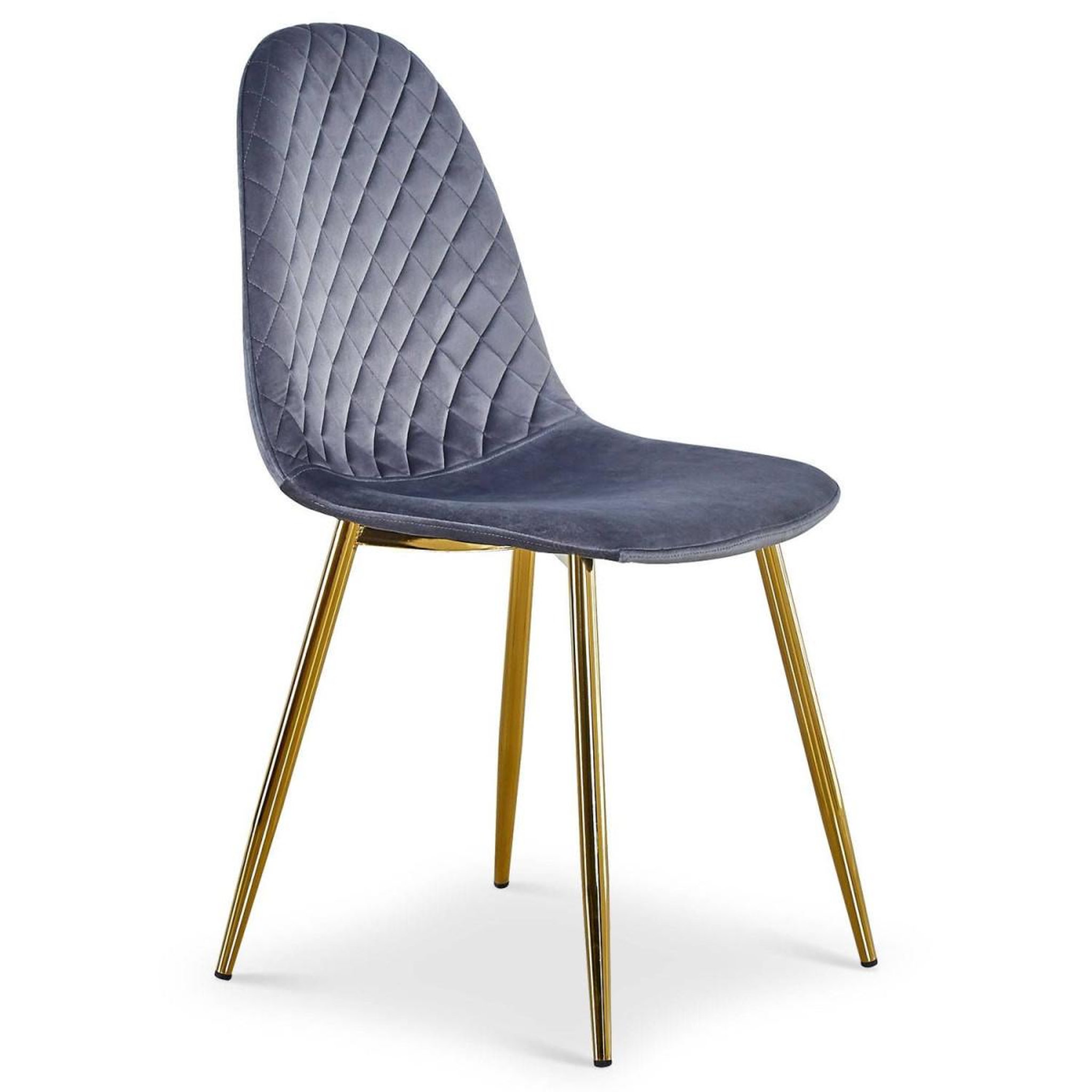 Voir la diapositive 3 : Paris Prix Lot de 8 chaises en velours  waynor  88cm gris
