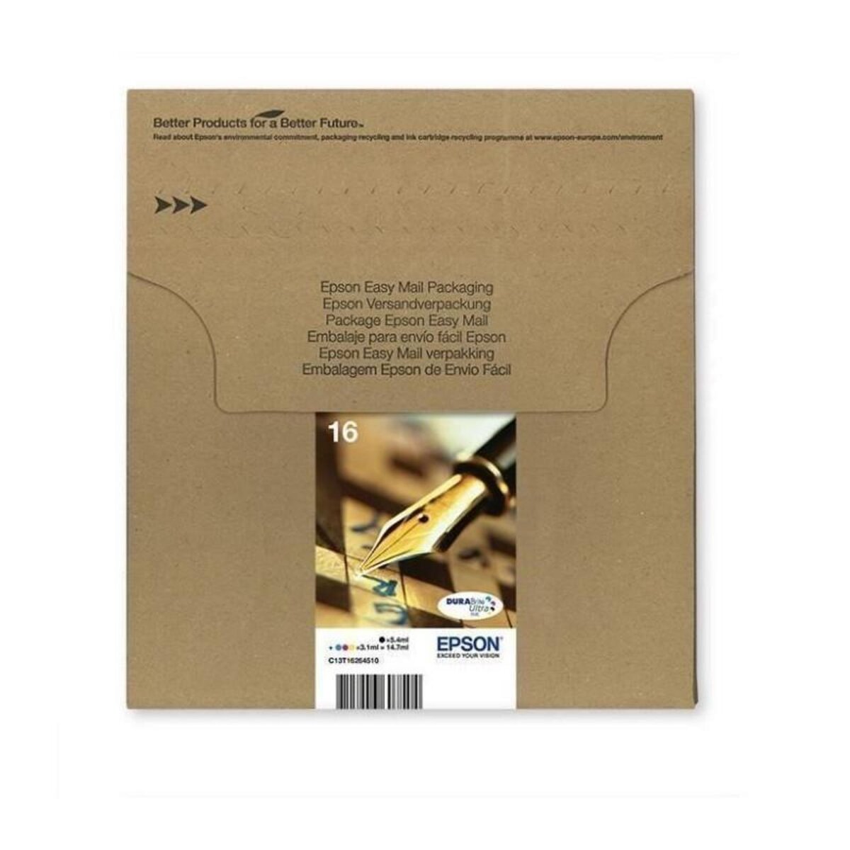 Epson Cartouche EPSON T1626 Stylo a plume EasyMail Multiplack 4 couleurs