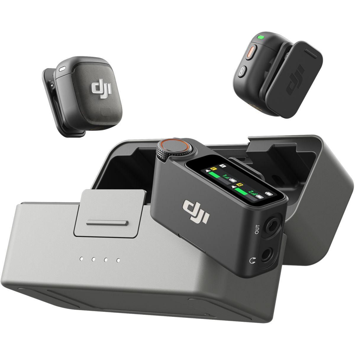 DJI Micro cravate sans fil Mic 3 (2 TX+1 RX+boitier de charge)