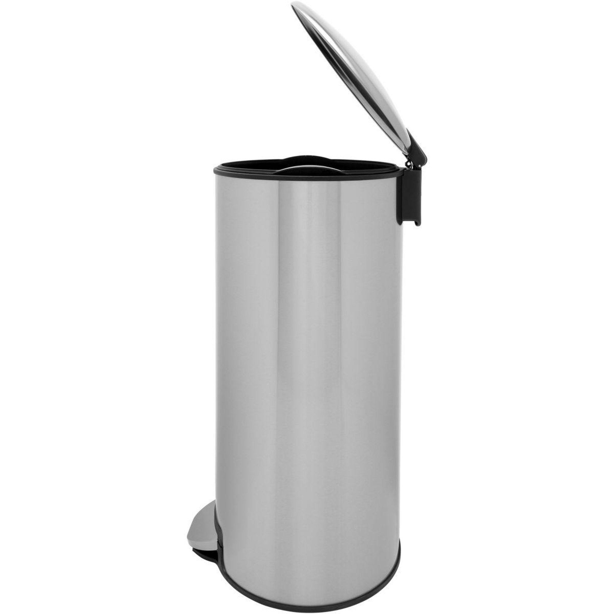 Voir la diapositive 4 : ESSENTIEL B Poubelle de cuisine manuelle ronde 30L inox à pédale
