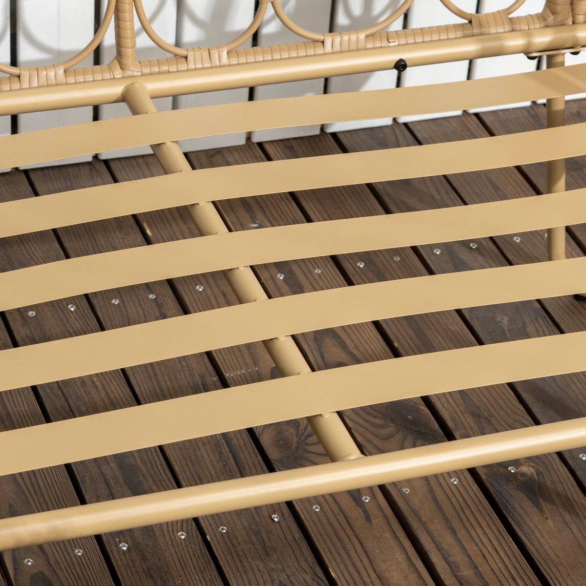 OUTSUNNY Salon de jardin 4 places 4 pièces style colonial résine tressée aspect rotin coussins gris