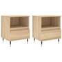 Voir la diapositive 2 : VIDAXL Tables de chevet 2 pcs chene sonoma 40x35x50 cm bois ingenierie