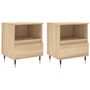 Voir la diapositive 2 : VIDAXL Tables de chevet 2 pcs chene sonoma 40x35x50 cm bois ingenierie